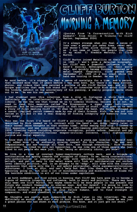 11 - CLIFF BURTON — MOURNING A MEMORY